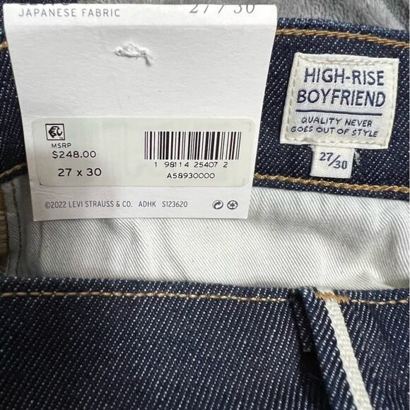 Levi’s JAPANESE SELVEDGE HIGH RISE BOYFRIEND JEANS - Picture 13 of 16